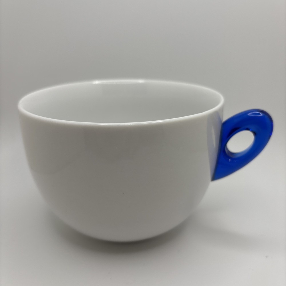 Biesse Cappuccino Mug Italy 70s Retro Blue Plastic Handle