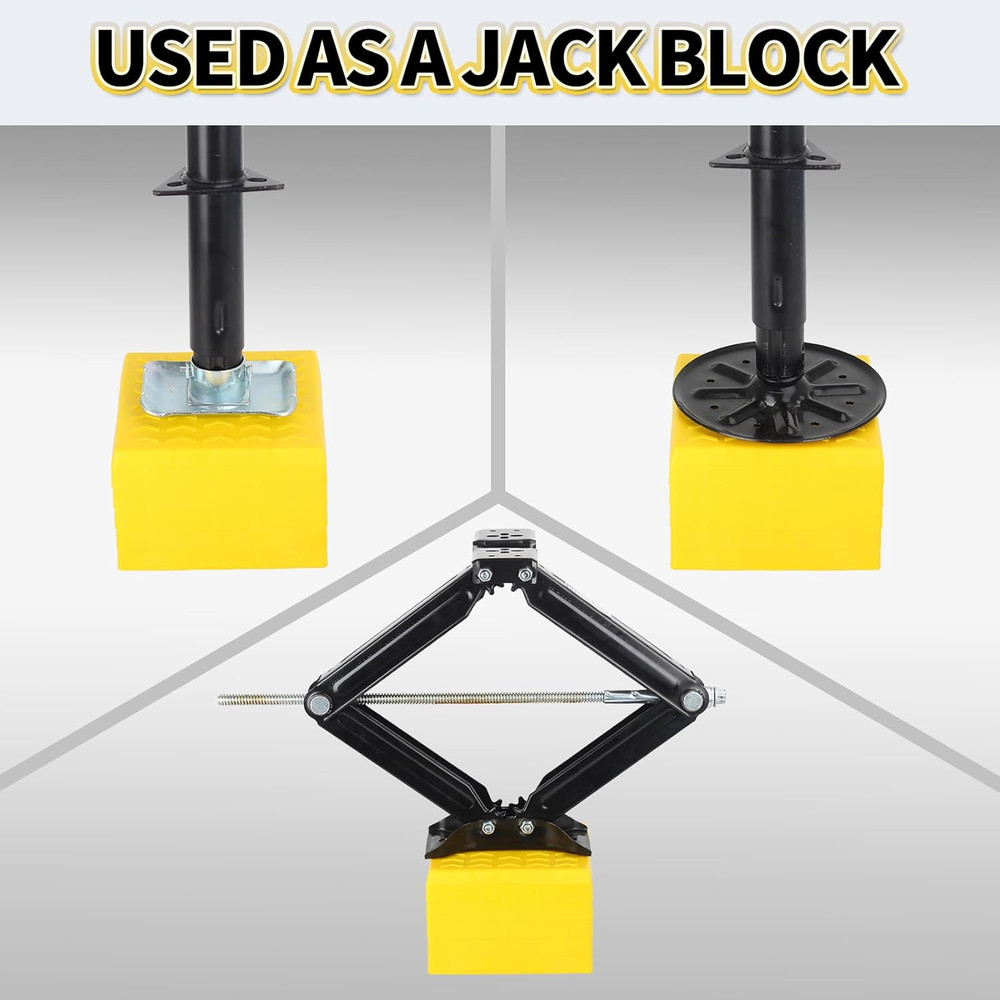12 Pack RV Leveling Blocks, Stackable Jack Blocks, Interlocking Leveling Pads wi
