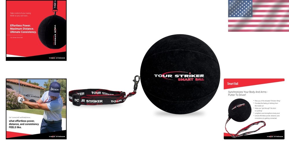 Tour Striker Smart Ball - Unique Golf Training Tool for Rhythm & Timing Mastery