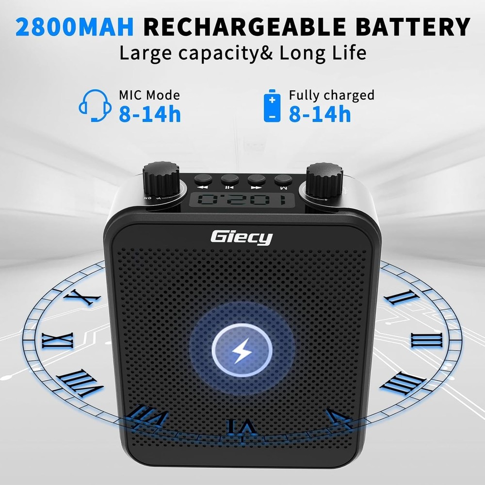 30W Personal PA System with Bluetooth & Wireless Mic – Ideal for Presentations