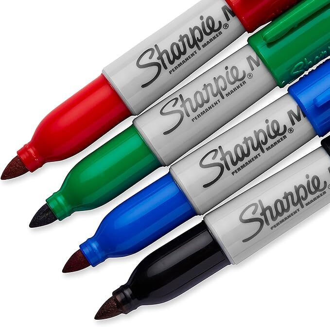 SHARPIE Mini Permanent Markers Fine Point Assorted Colors 4 Count