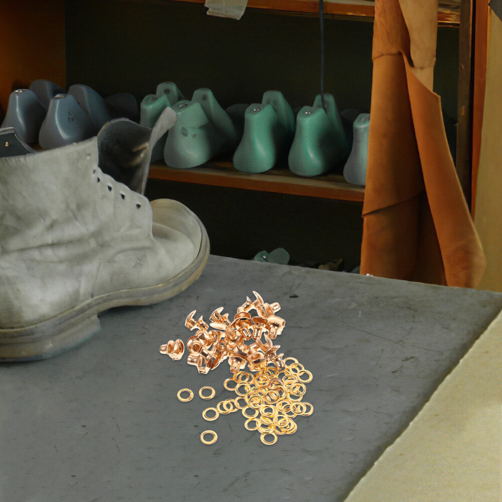 20 Pcs Boot Hooks with Rivets Eyelets Shoe Boots DIY Buckle