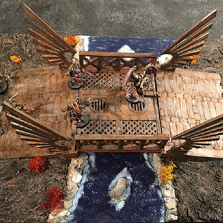 River Bridge Warhammer 40k Dungeons & Dragons Paint Ready for Tabletop Games