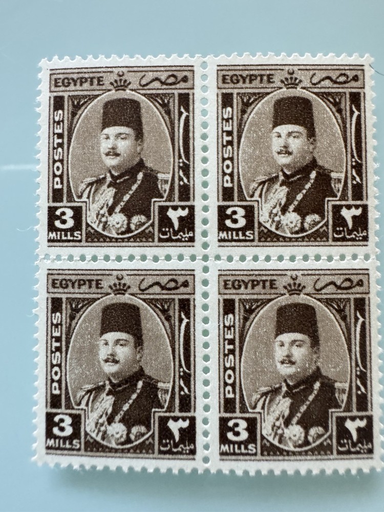 egypt stamps- King Farouk Marshals 6 Blocks Mint Never Hinged