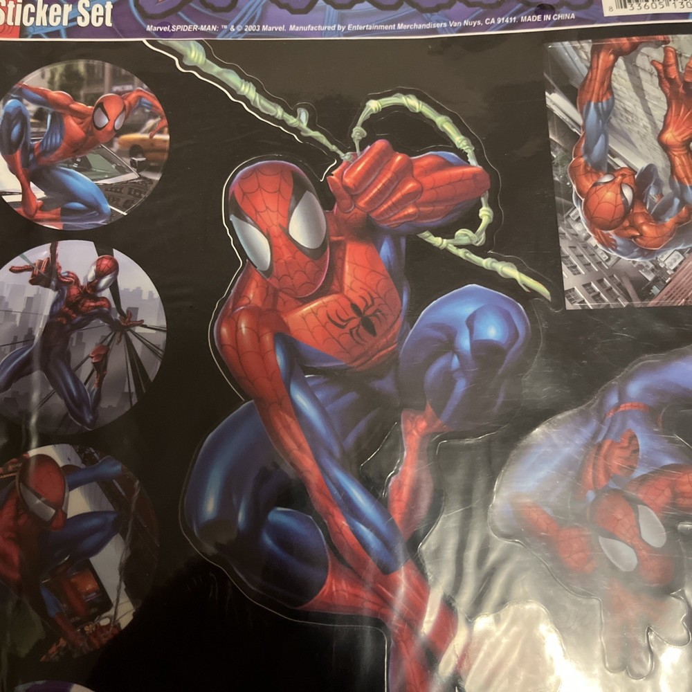 2003 Spider-Man sticker set. Marvel. 11x8.5”