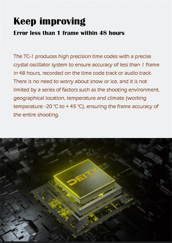 DEITY TC-1 Kit Wireless Timecode Box Generator Microphone Time Coder Recording