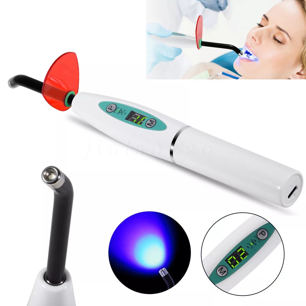 Dental Wireless LED Curing Light Cure Lamp Curing Machine Rechargeable 1500MW