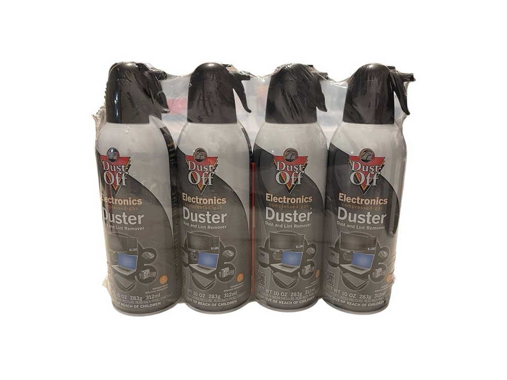 Dust-off Compressed Computer Gas Duster 10 Oz 4 Pack, New