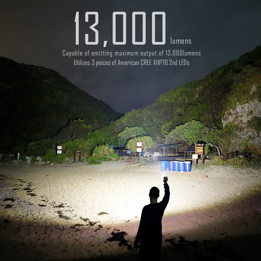 IMALENT MS03 Rechargeable 13000LM LED Flashlight Tactical Super Bright Torch