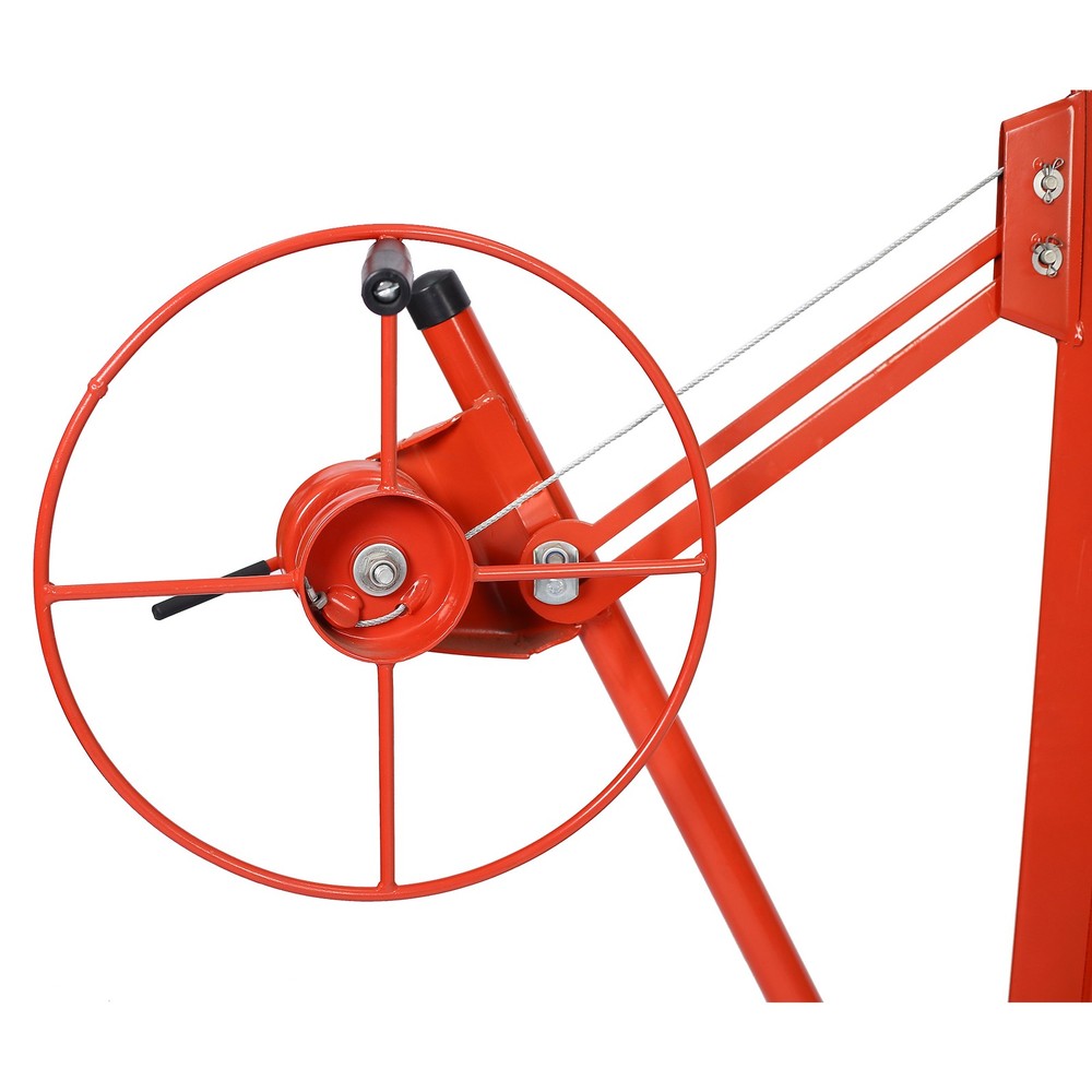13FT Drywall Rolling Lifter Panel Hoist Jack Lifter Lockable Wheel Drywall Panel