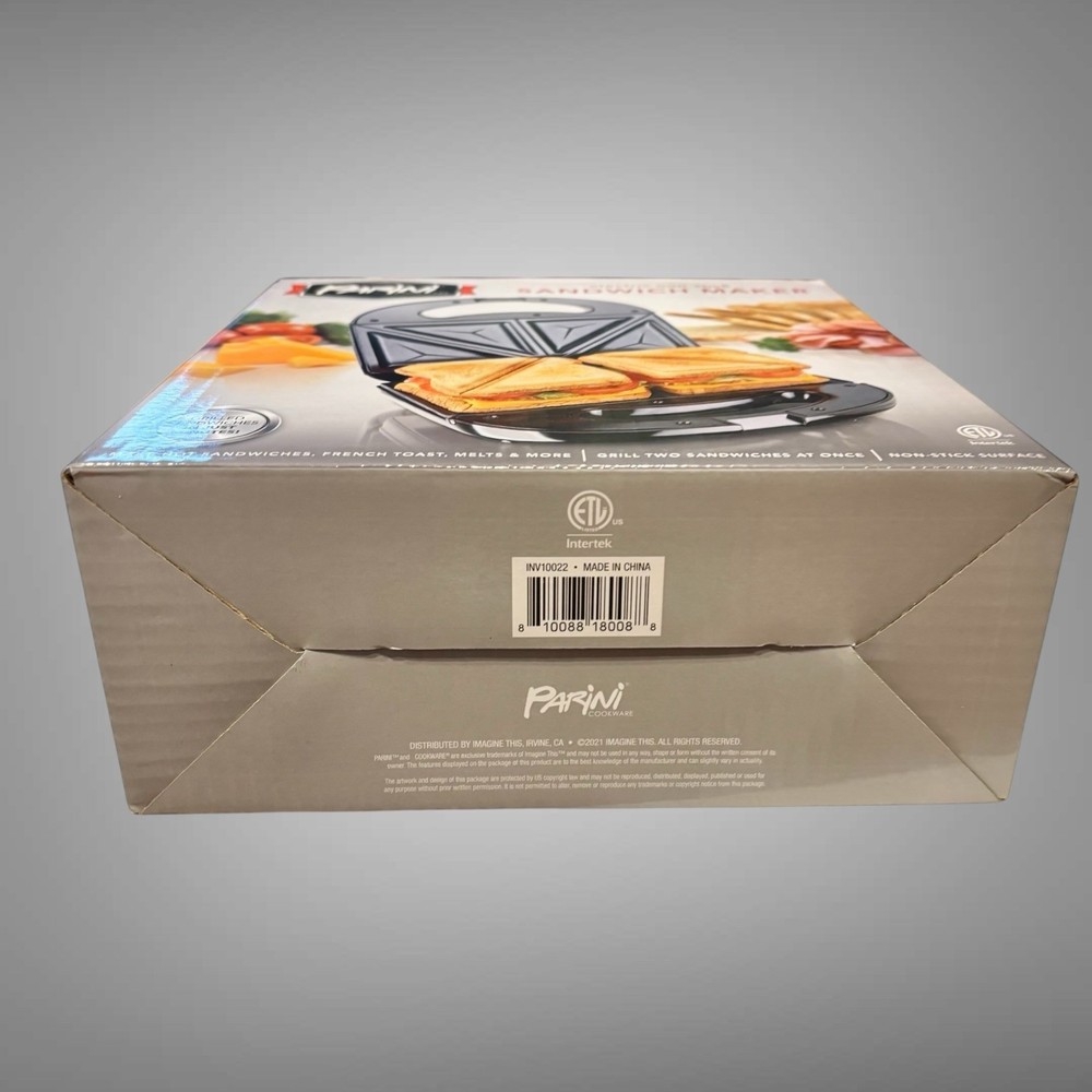 NEW-Electric Sandwich Maker Non Stick Surface Indicator Light Portable Parini