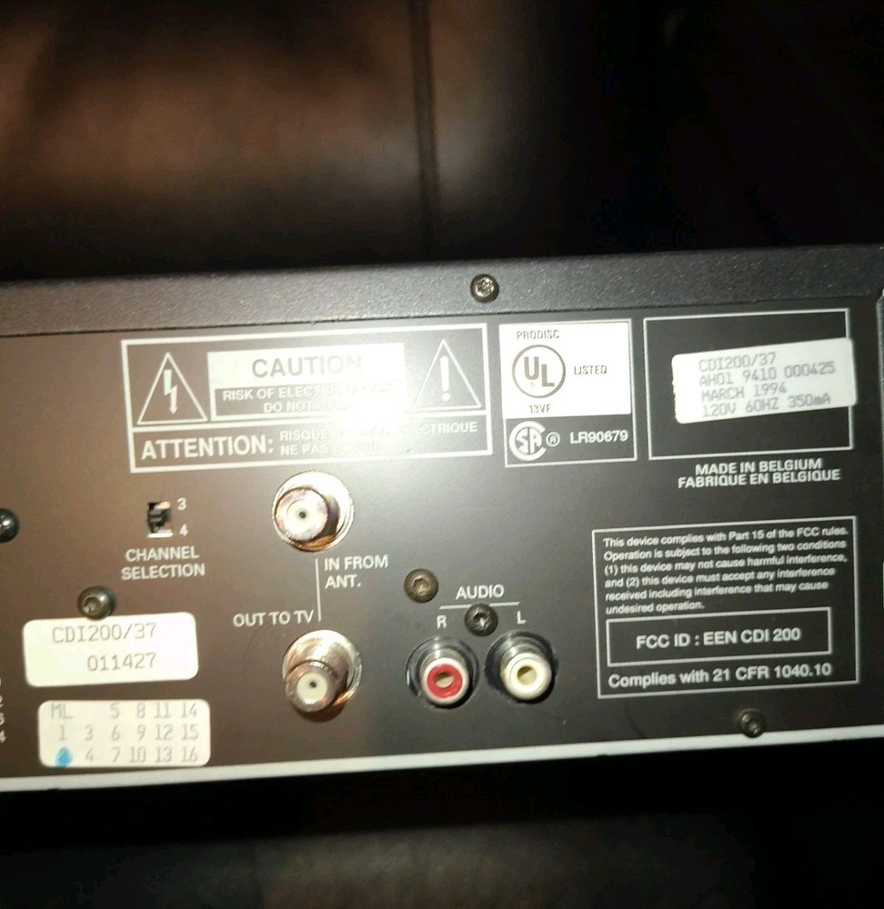 Rare AEI Music Prodisc CDI200/37 Compact Disc Interactive Player Untested