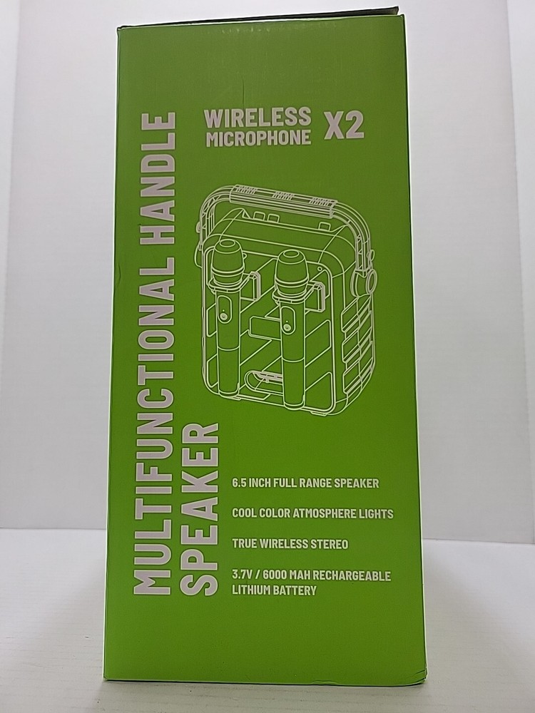 Wireless Karaoke multifunctional Handle Speaker RGB Model K256 New Open Box