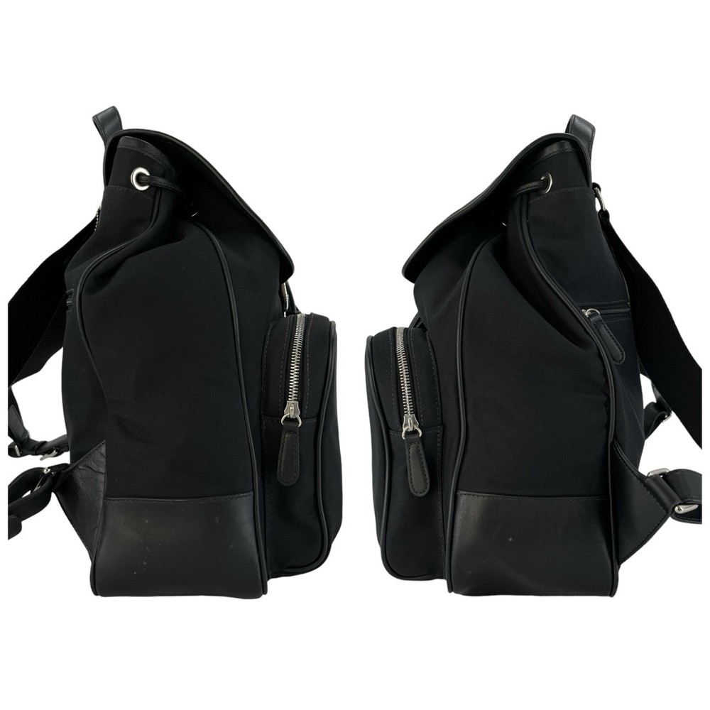Coach backpack drawstring black nylon large capacity From Japan