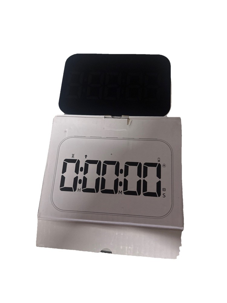 Red Kitchen Digital Timer: Count Up/Down, Rechargeable, Vibration Mode