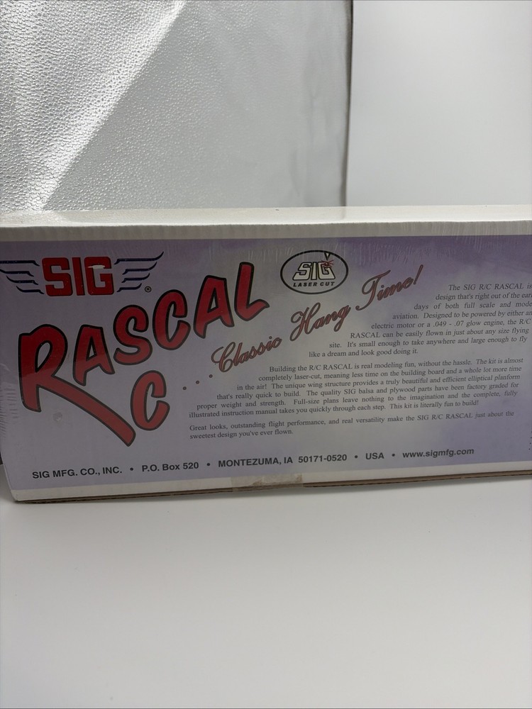 Sig, R/C Rascal and Power Pack Kit, 49" Balsa Plane Kit
