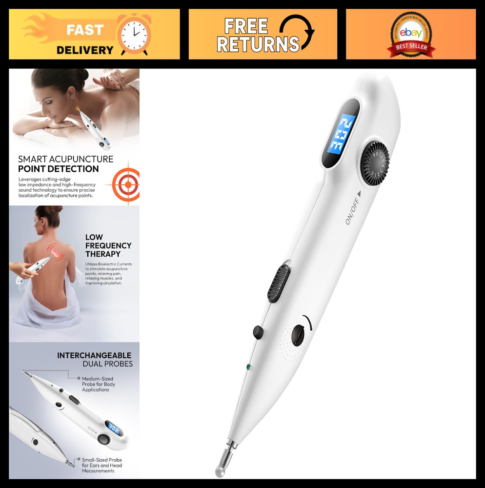 Rechargeable Electronic Acupuncture Meridian Pen - Adjustable Intensity Acupoint