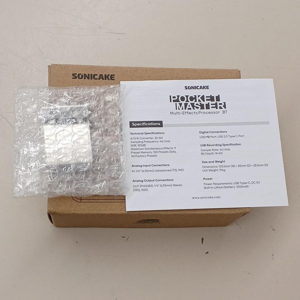 SONICAKE Pocket Master Guitar Modeling IR Cabinets Simulation Multi-Effects USED