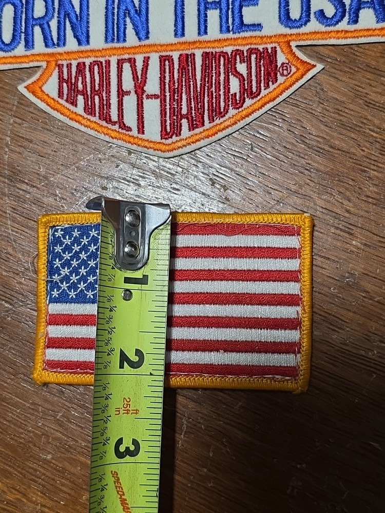 Harley Davidson Patch & American Flag Patch