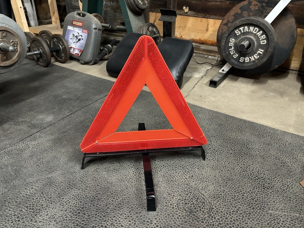 Road Emergency Warning Triangle Foldable Safety Sign With Case