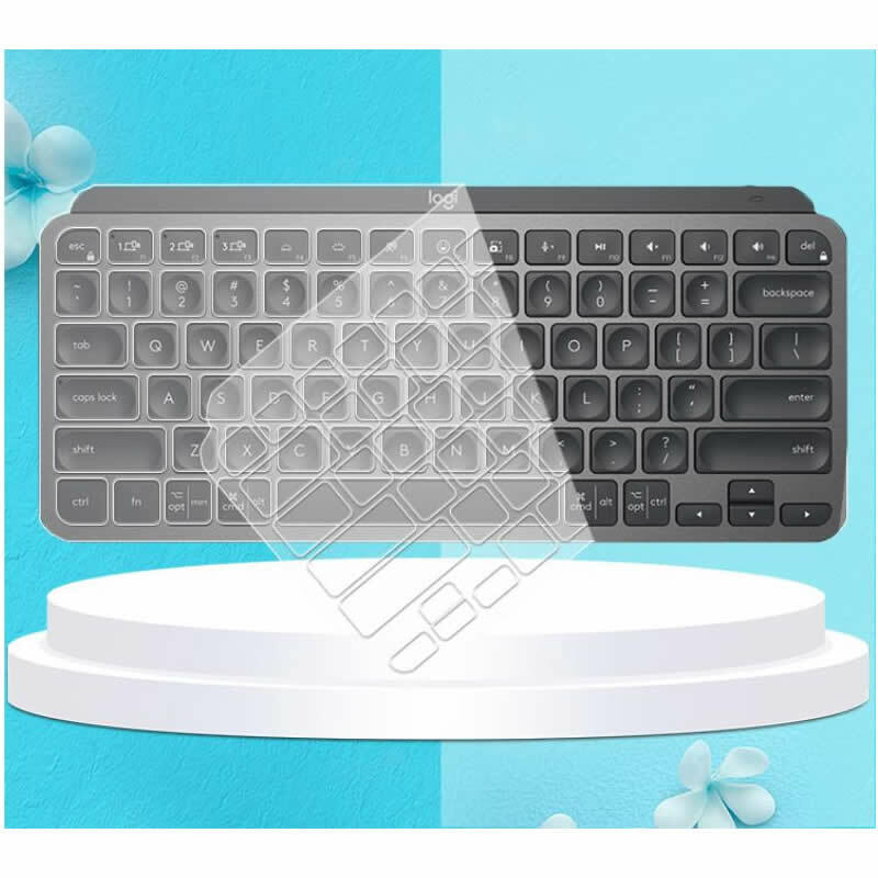 2 Pieces Clear Keyboard Cover Fit Logitech MX Keys Mini Bluetooth Keyboard