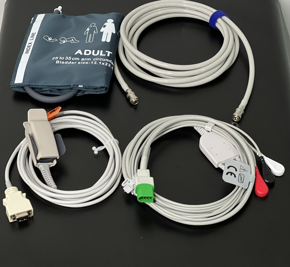 Mindray V21 Bundle - Cuff, Hose, SpO2 Masimo, ECG - Same Day Shipping