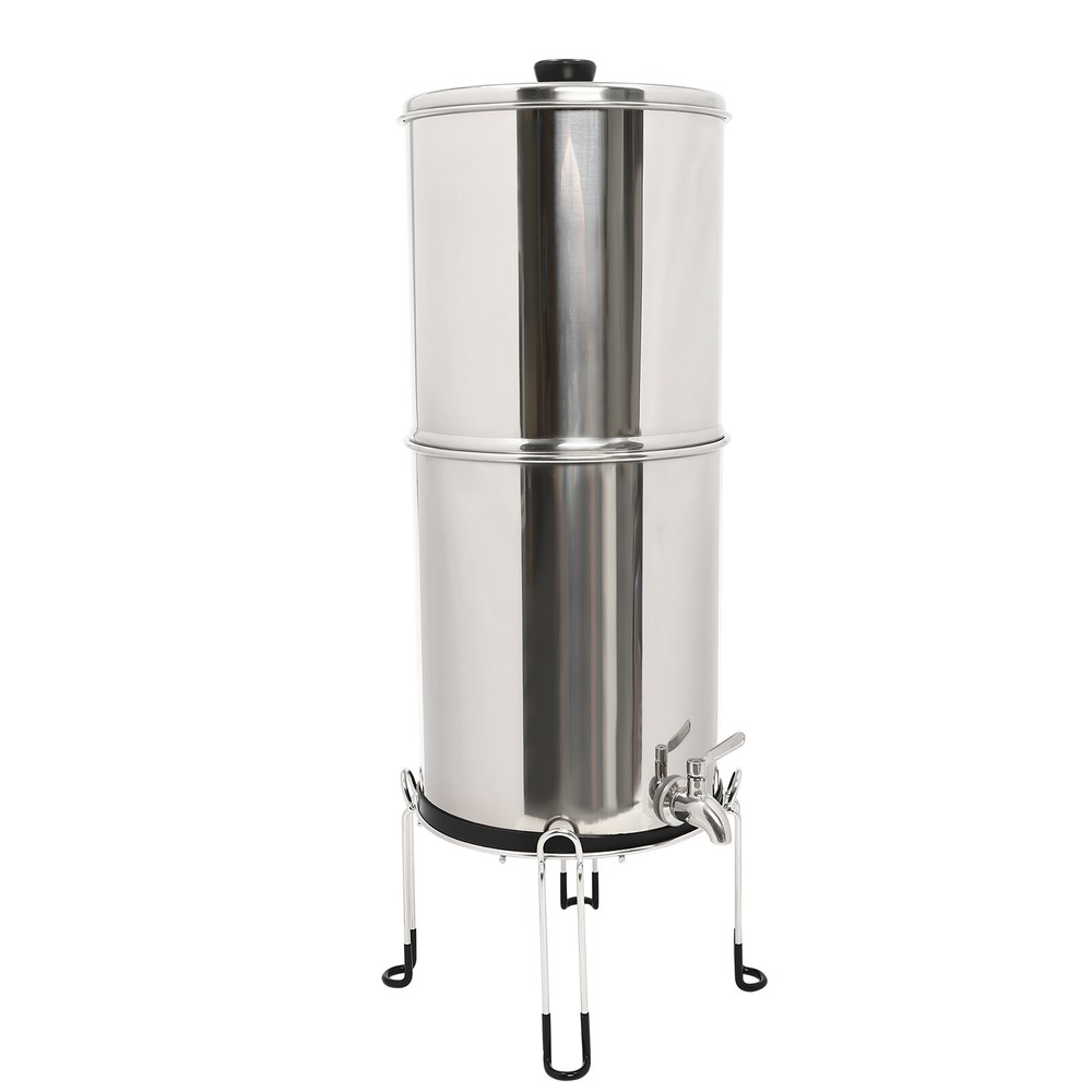 Gravity-fed Water Filter System 2.25 Gallon Stainless Steel Countertop System