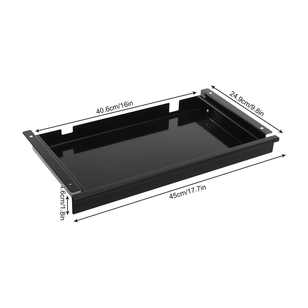 Under Desk Sliding Pull-Out Drawer Organizer for Efficient Workspace Storage