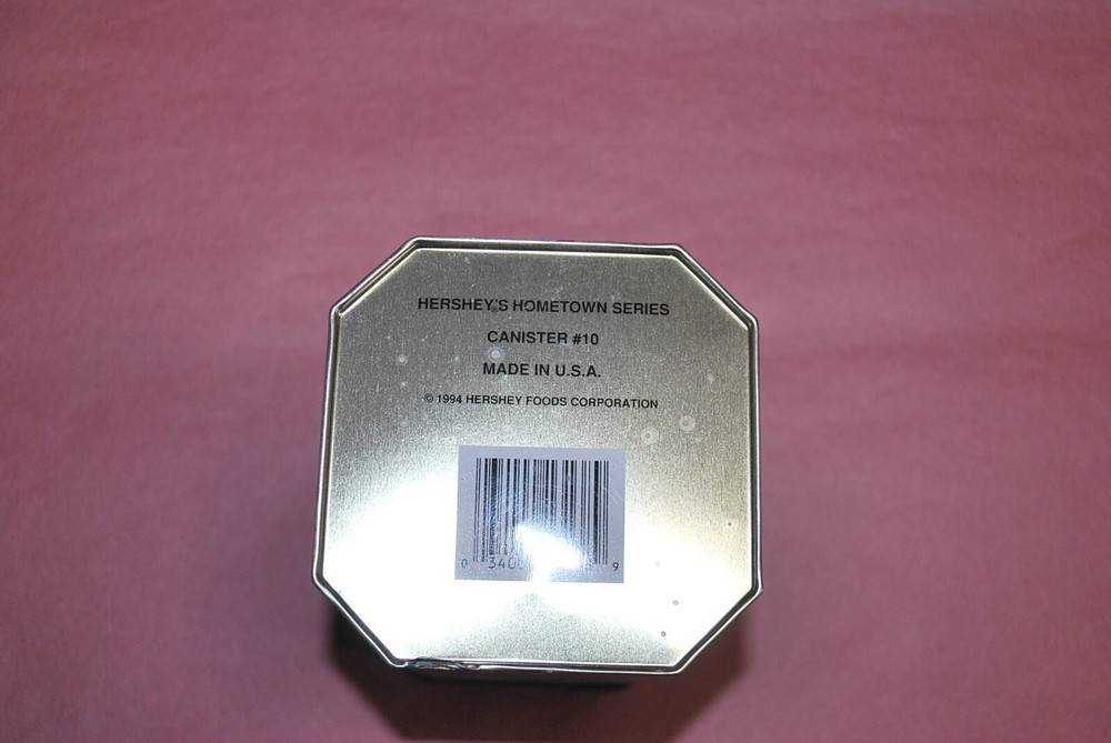 Vintage Hershey's Hugs Tin Can 6.5" tall