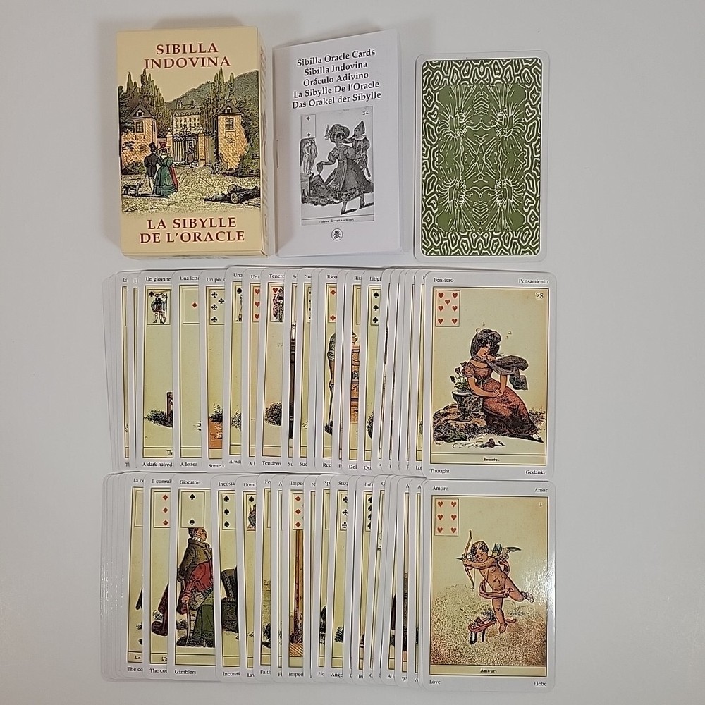 Sibilla Oracle Cards - 52 Card Deck - Multi-Language Instructions Lo Scarabeo