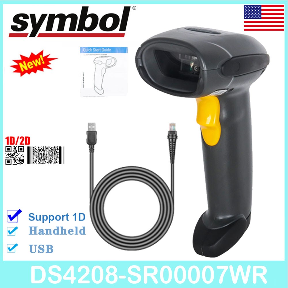 Symbol Motorola DS4208-SR 1D 2D Handheld Barcode Scanner Reader w/USB Cable US