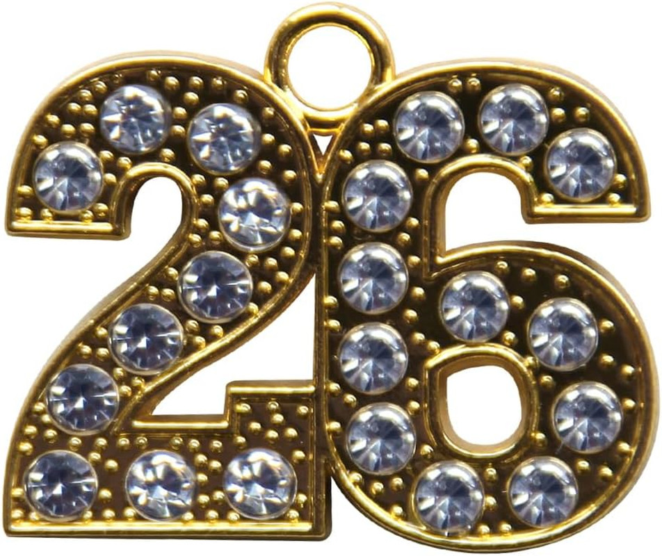 Gold Tassel Charm with Date Drop for 2026