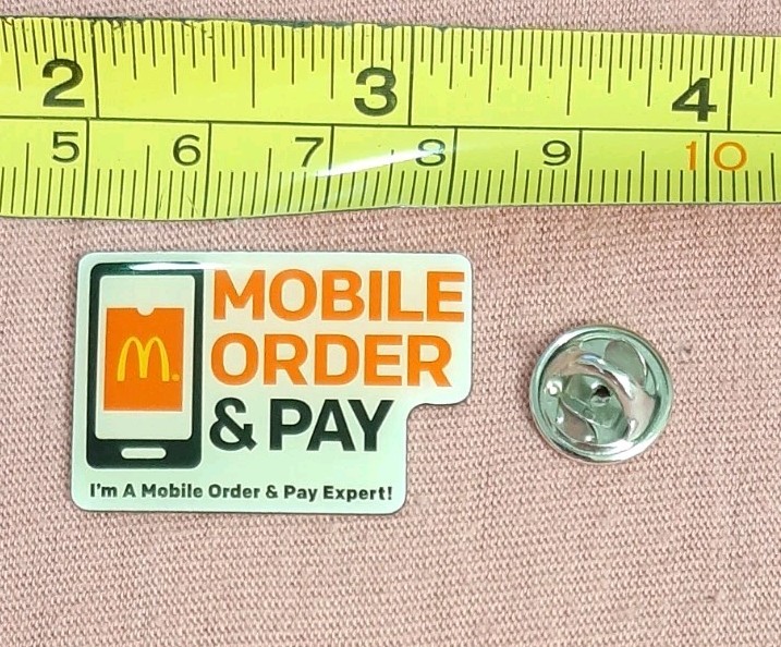 Mobile Order & Pay McDonald's Crew Jacket Lapel Pin