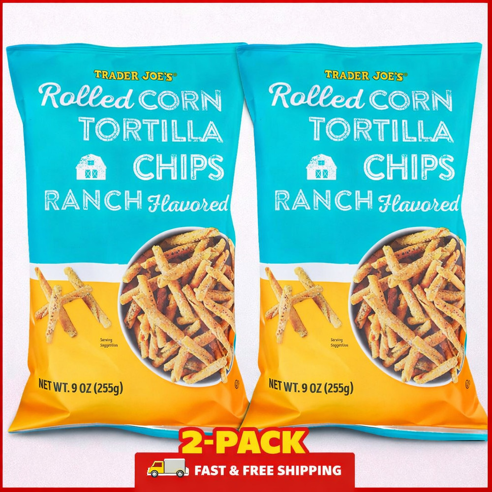 2-Pack Trader Joe's Ranch Flavored Rolled Corn Tortilla Chips