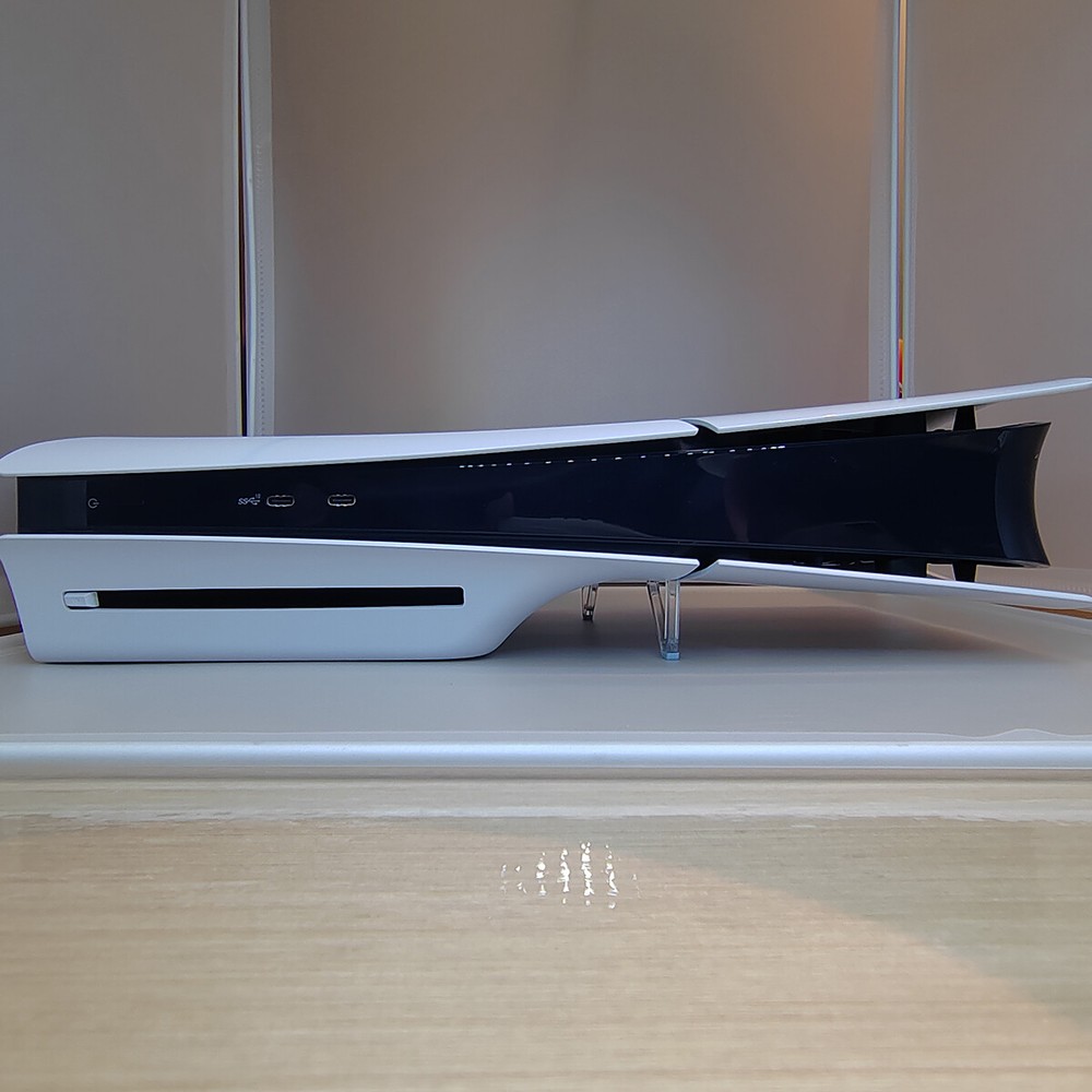 For PS5 Slim Horizontal Bracket Anti-slip Triangular Clear Mount Stand Support