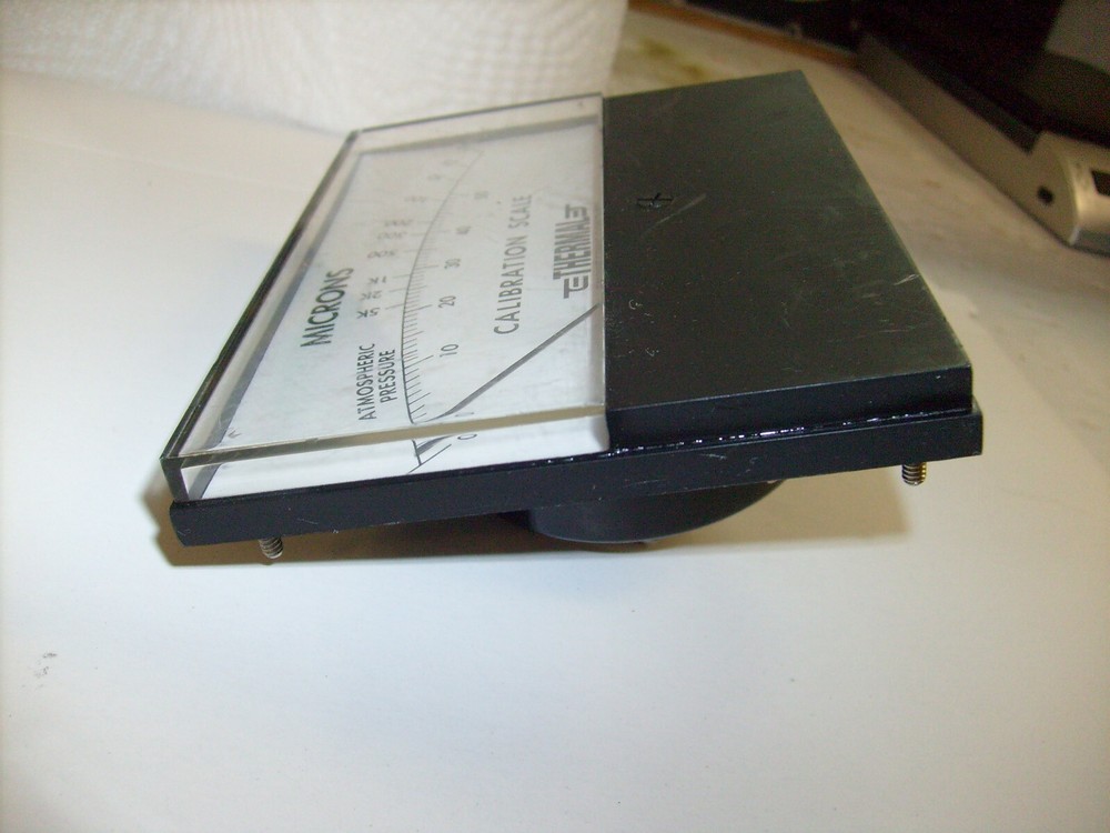 vintage Thermal Engineering Microns calibration scale Panel Meter - Atmosphere