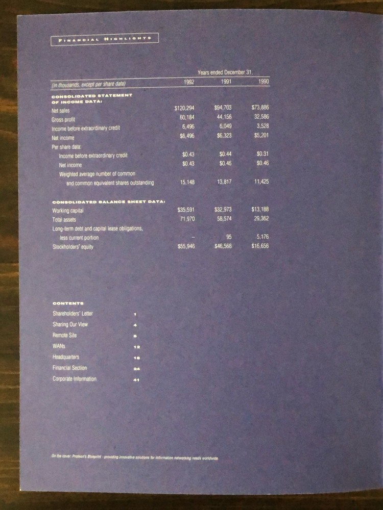 1992 Proteon Annual Report