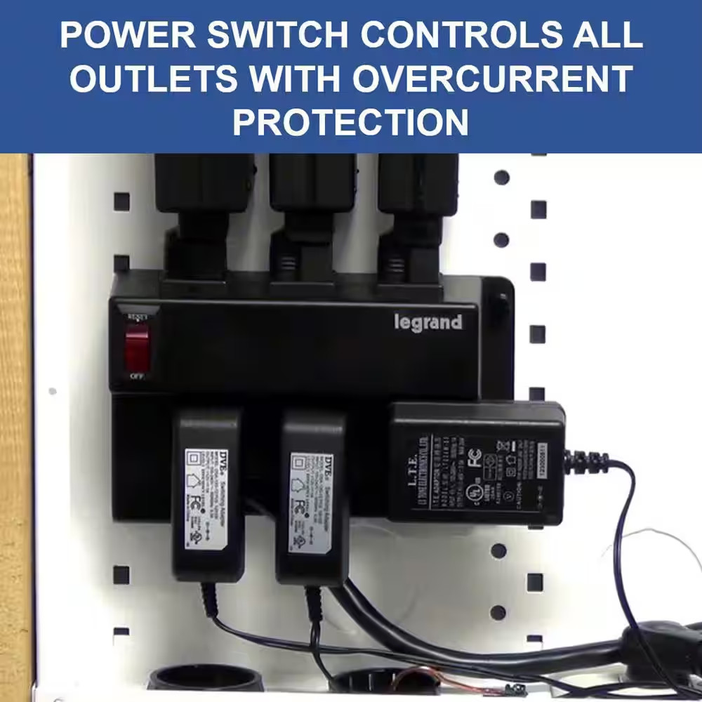 On-Q Half Width Structured Media Enclosure Power Strip Module