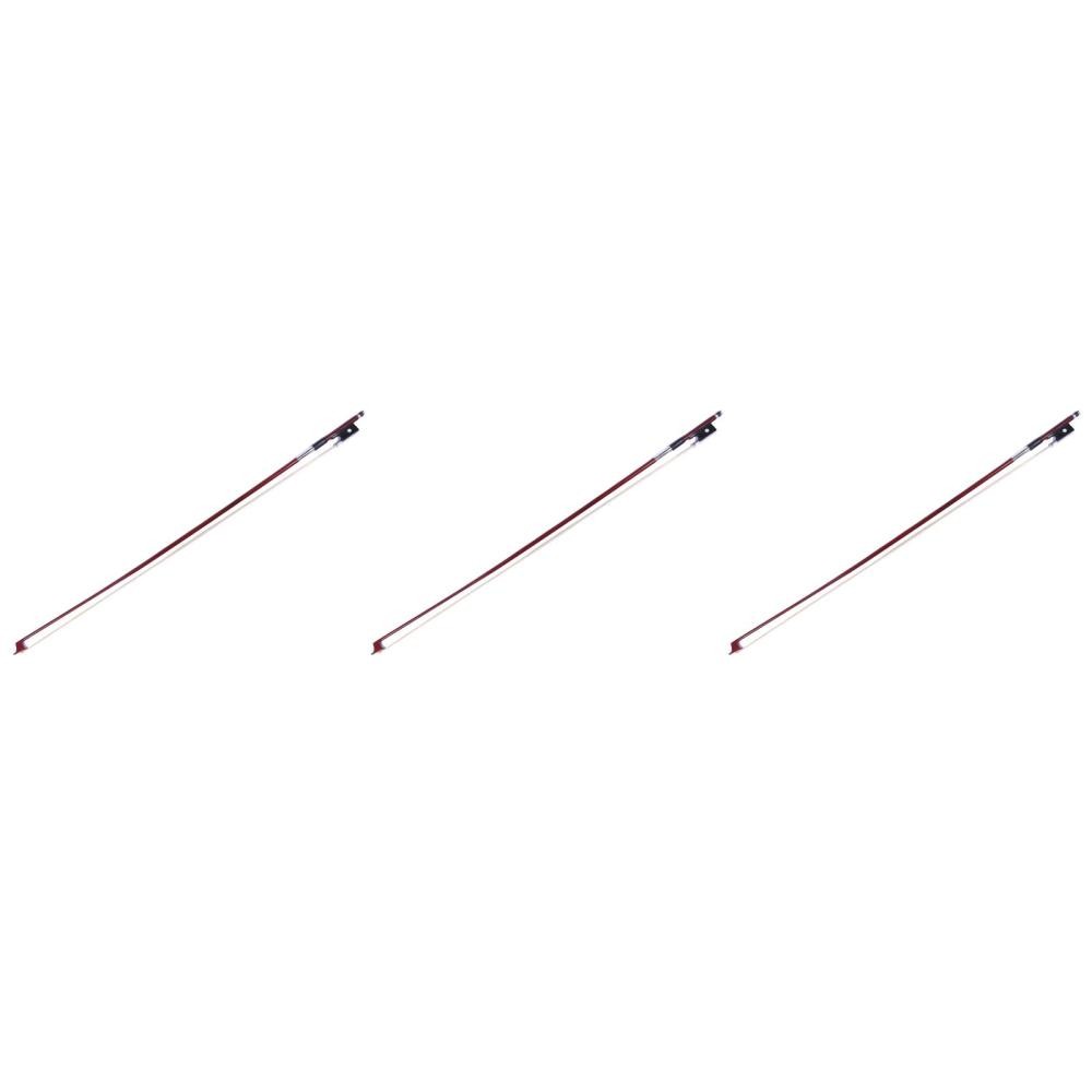 3 PCS Violin Bow Pernambuco Bows (main and Spare) Ebony Octagonal