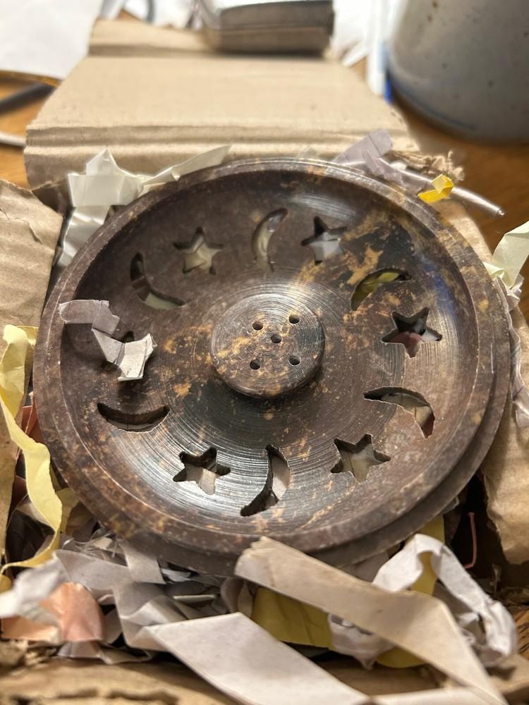 Incense Burner Carved Soapstone from India