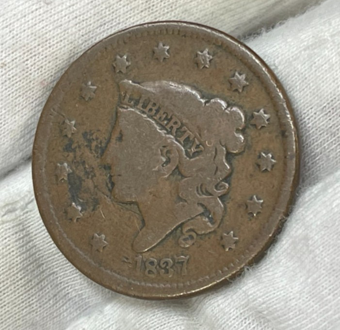 1837 US One Large Cent Coin
