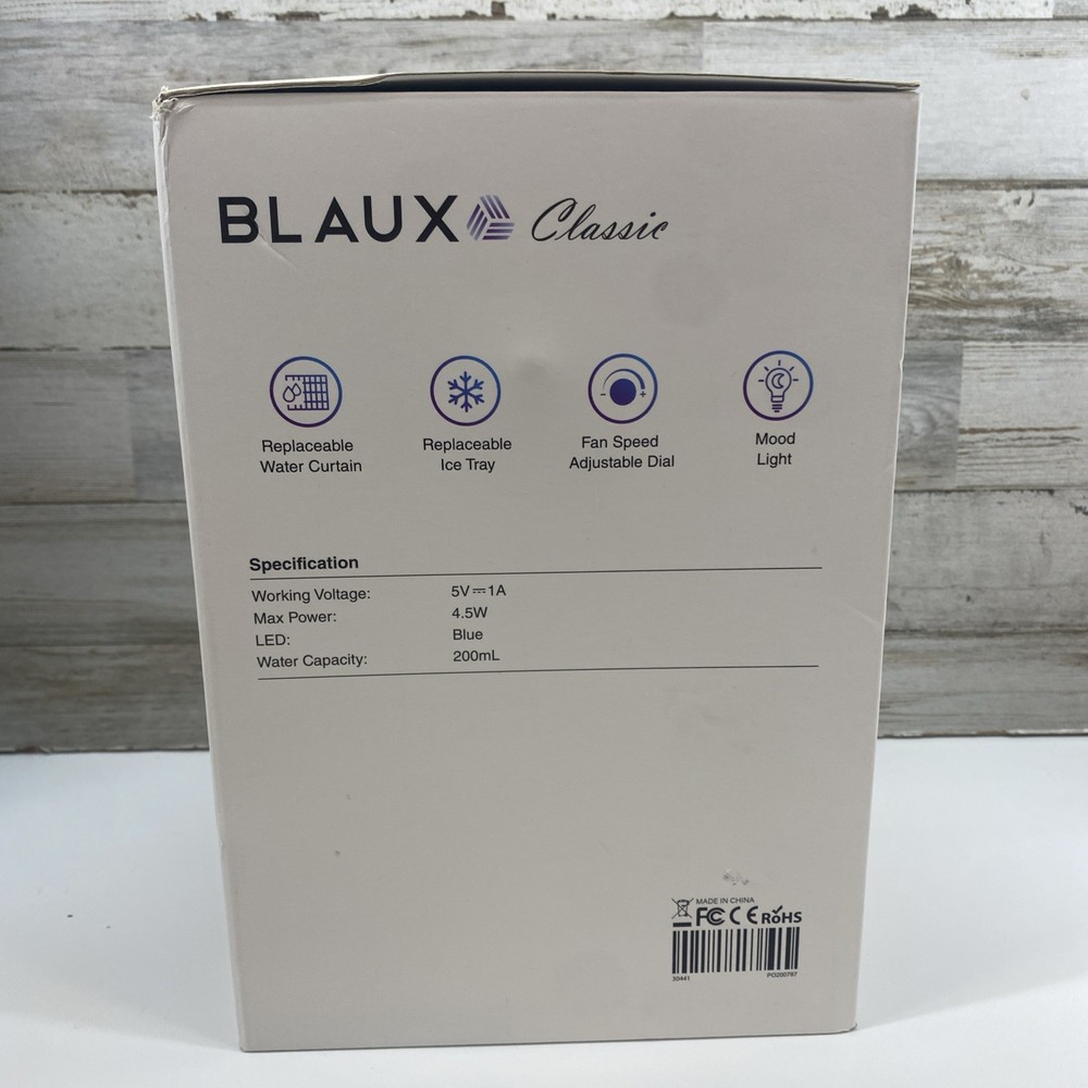 Blaux Classic Desktop AC with Fan Adjustment Dial & Mood Light