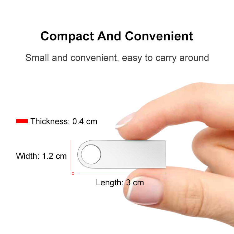 2-Pack USB 2.0 Mini Silver Flash Drive Pen Memory Stick Thumb Drive 32GB 64GB