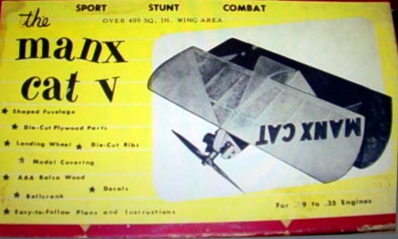MANX CAT IV PLAN + CONSTRUCTION ARTICLE for Building a 32" Bipe UC Stunt Model