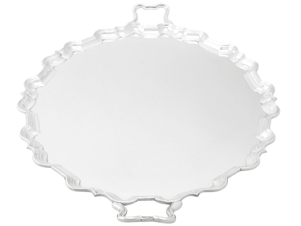 Antique Sterling Silver Two Handled Tea Tray