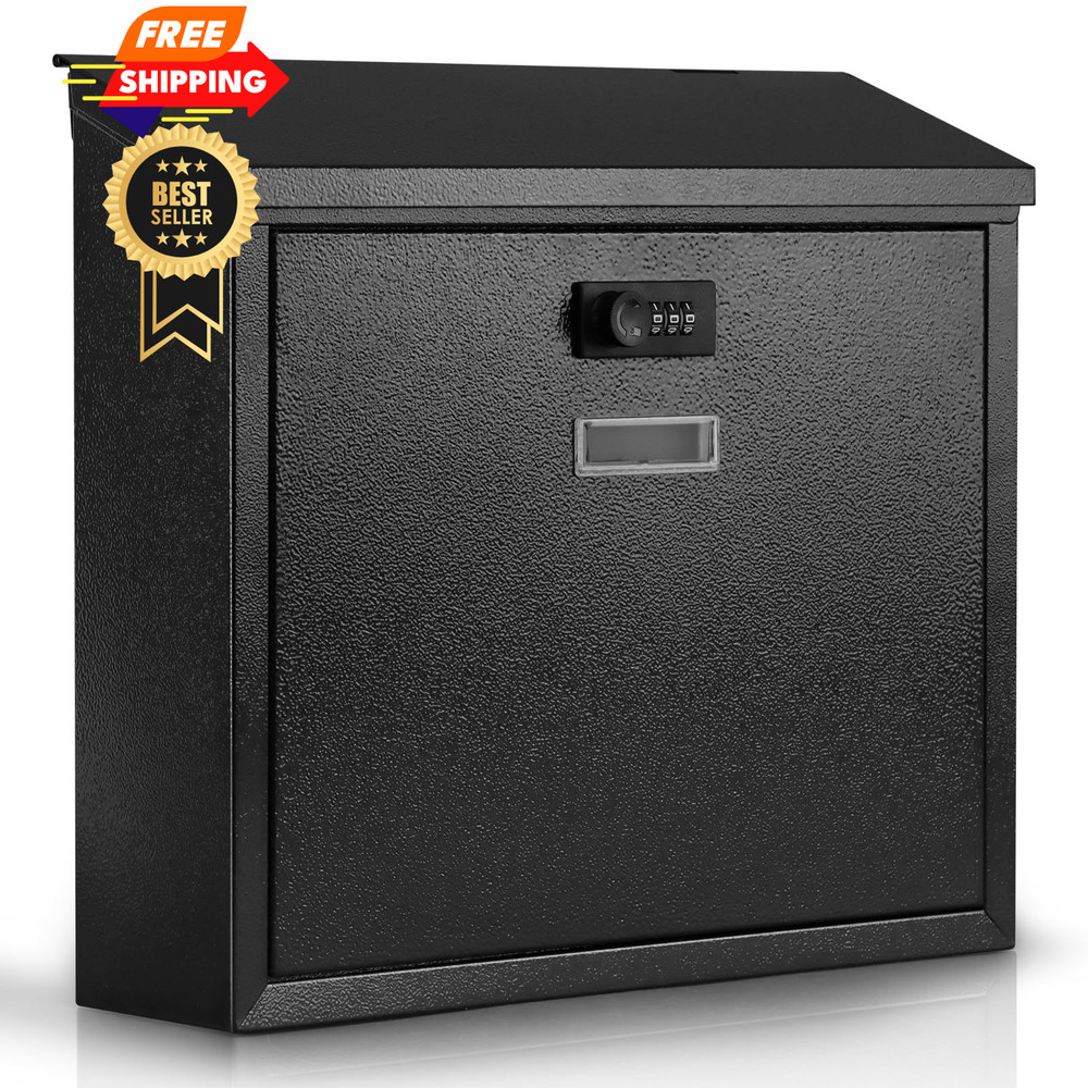 xydled Mail Boxes with Combination Lock,Locking Black Lock