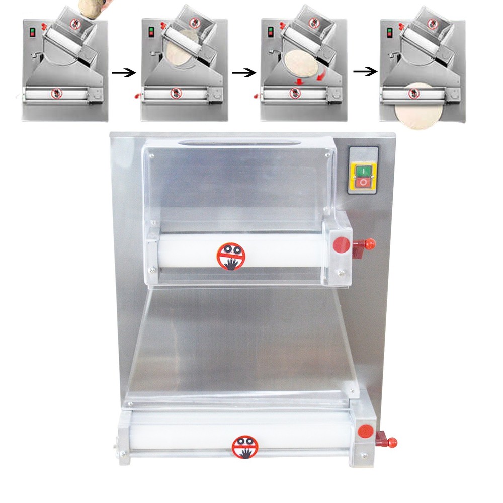 Automatic Pizza Dough Roller Sheeter Pastry Press Making Machine Stainless Steel