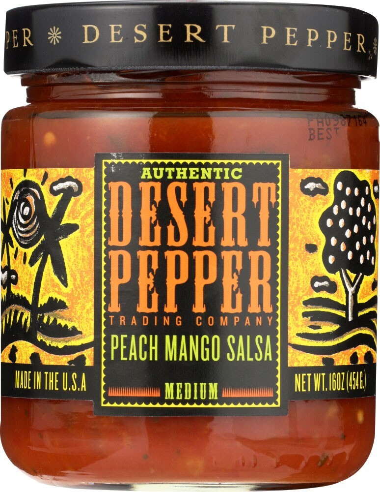 Desert Pepper Peach Mango Salsa - Medium - 16 oz (Pack of 6)