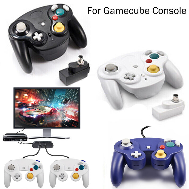 For Gamecube Classic GC NGC,Wireless Game Controller W/ Adapter /Wired Gamepad
