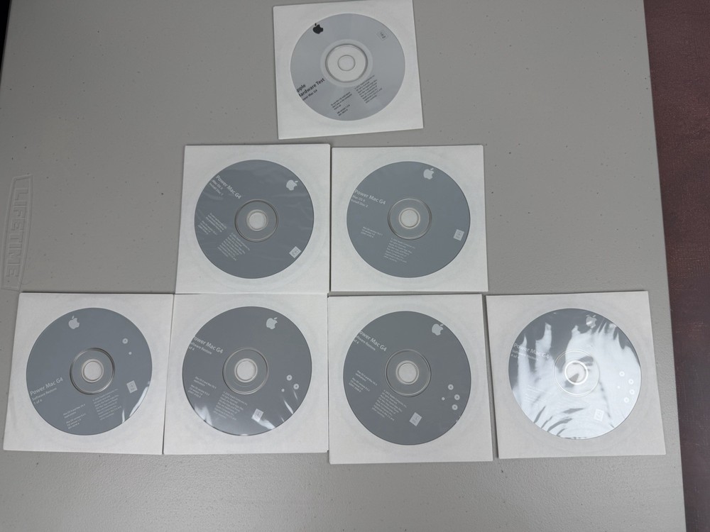 Apple Mac OS X PowerMac G4 Media 7 Disk Install Software Restore Hardware Test